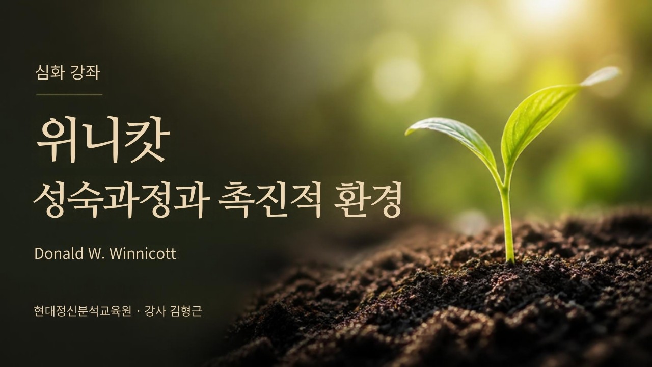 (심화) 위니캇[Donald W.Winnicott] 성숙과정과 촉진적 환경