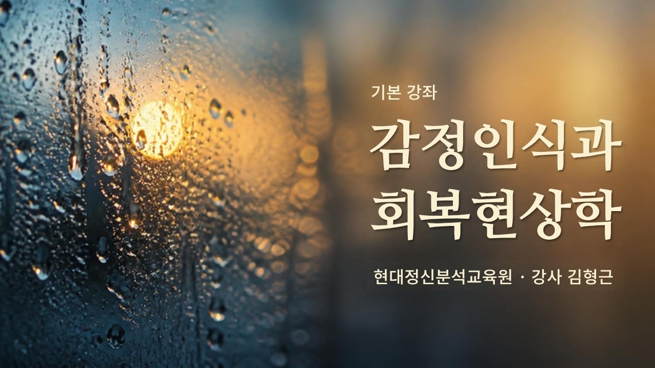 (기본)감정인식과 회복현상학